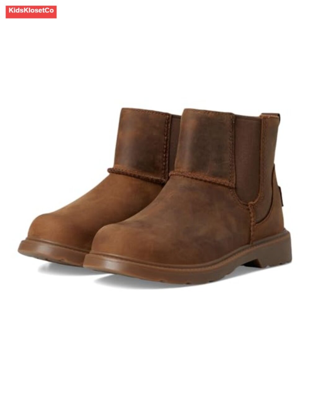 Kids UGG K Perry Weather Chelsea Waterproof Leather Pull-On Ankle Boots